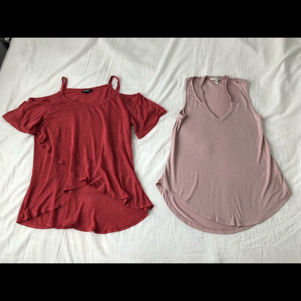 Express open shoulder bundle tops size XS